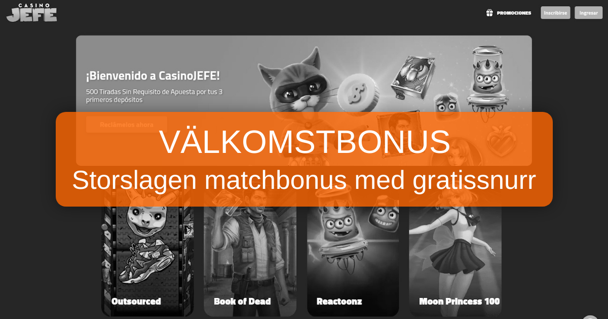 CasinoJefe Casino för svenska spelare